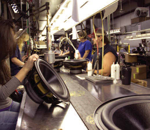 Since the company’s inception, employees have always assembled each speaker by hand.