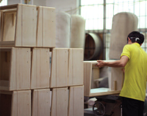 La fábrica de cabinas de Eminence en Dongguan.