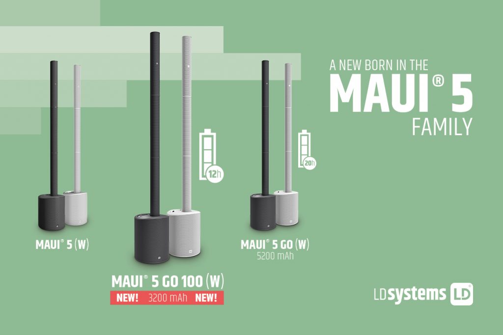 The many advantages of the new LD Systems MAUI® 5 GO 100 – we have made the GO even more mobile.
