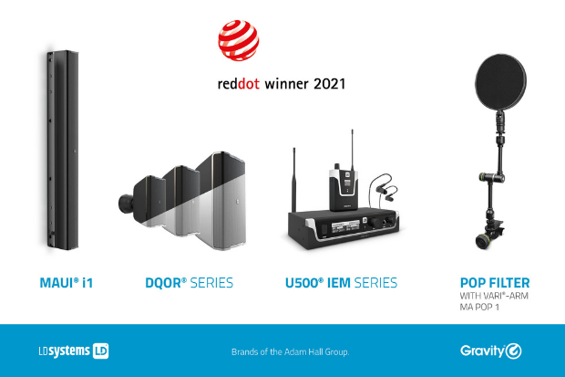 Presse: Plusieurs prix du design remportés au Red Dot Award 2021 pour LD Systems et Gravity
