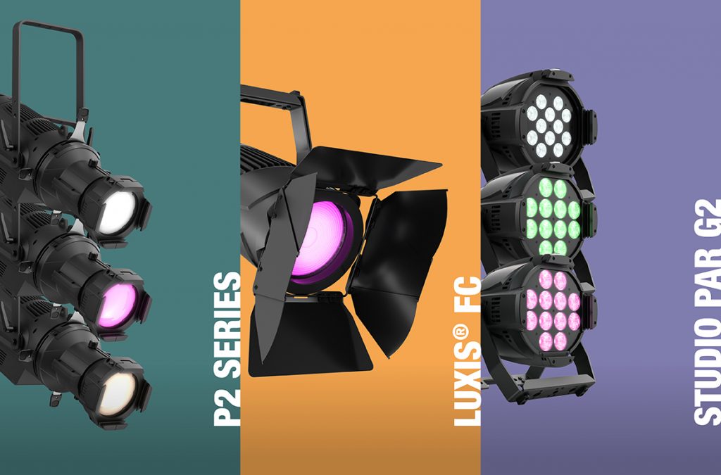 Cameo Light Product News Highlights Prolight + Sound 2022 P2 Series Profiler LUXIS FC and STUDIO PAR G2 Spotlights