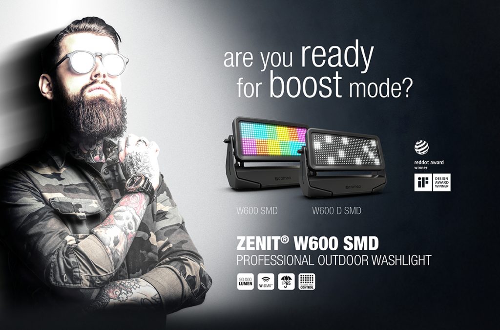 Cameo präsentiert ZENIT® W600 SMD: Neue IP65 LED Outdoor Washlights ab sofort verfügbar