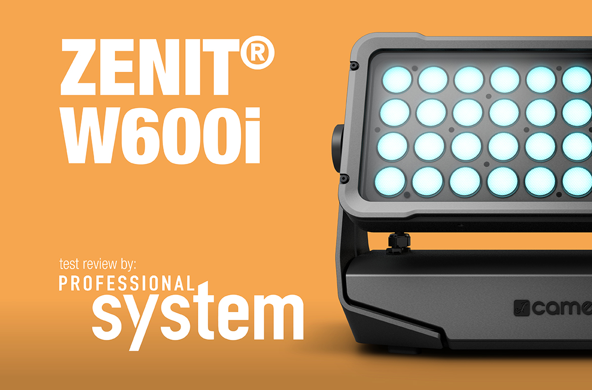 Cameo Light ZENIT W600i Outdoor LED Wash Light for Fixed Installations Test review by Professional System