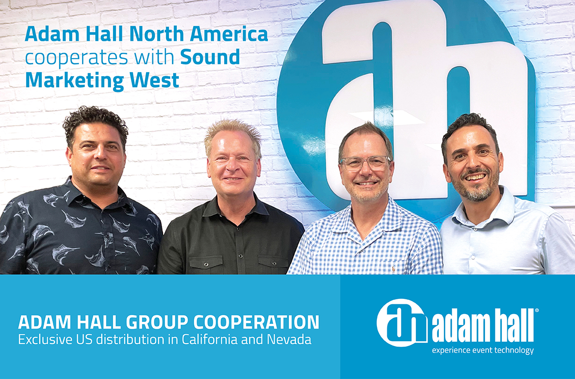 Adam Hall Group cooperates with Sound Marketing West – New sales representatives for California and Nevada