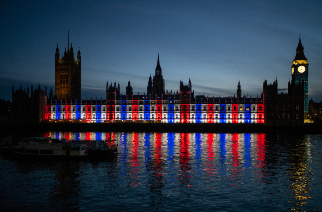 Parliament in colours: Cameo lights up Palace of Westminster