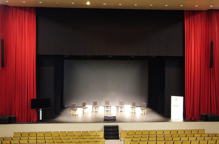 The MAILA M system setup at the Teatro Casa de las Artes.