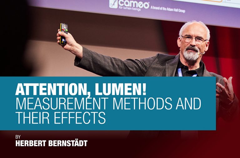 Attention lumen Peak values for photometric data article by Herbert Bernstädt