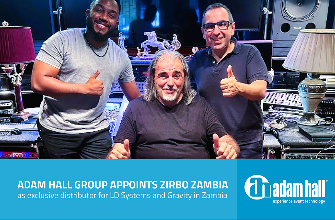 Adam Hall Group appoints Zirbo Zambia Exclusive Distributor for LD Systems and Gravity
