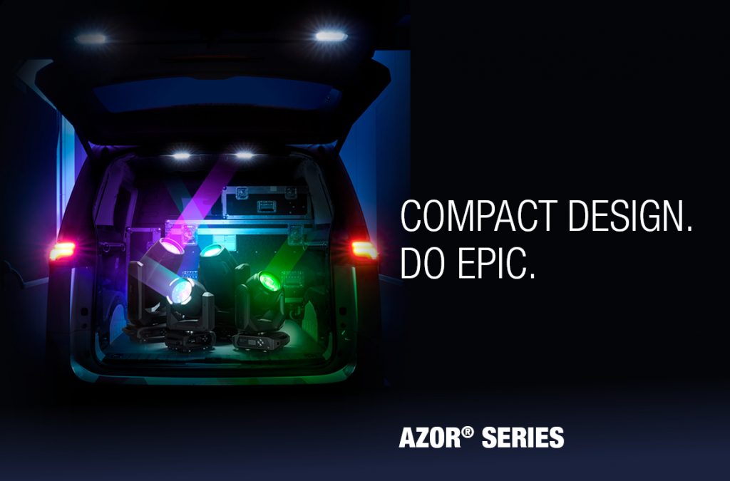 Compact Design. Do Epic – Cameo presents compact AZOR® SP2 and AZOR® W2 moving heads