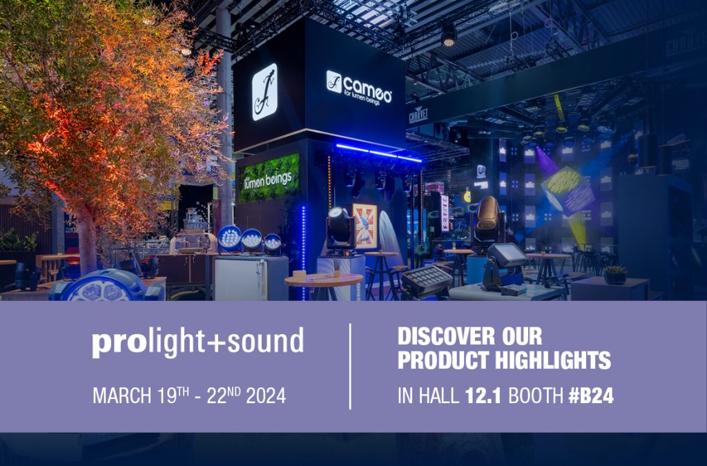Cameo presents pioneering lighting solutions at Prolight + Sound 2024