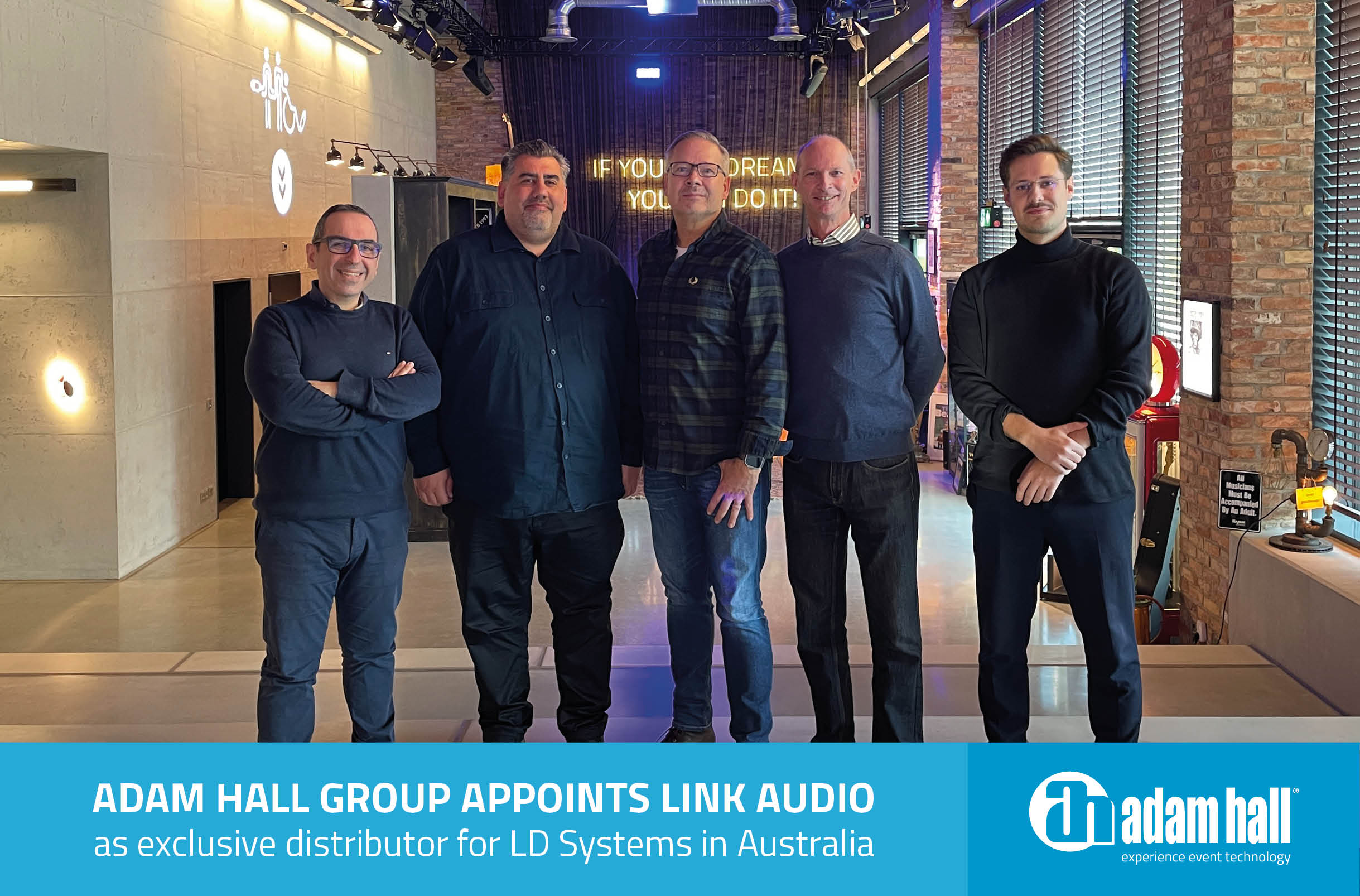 Adam Hall Group appoints Link Audio as exclusive LD Systems distributor in Australia