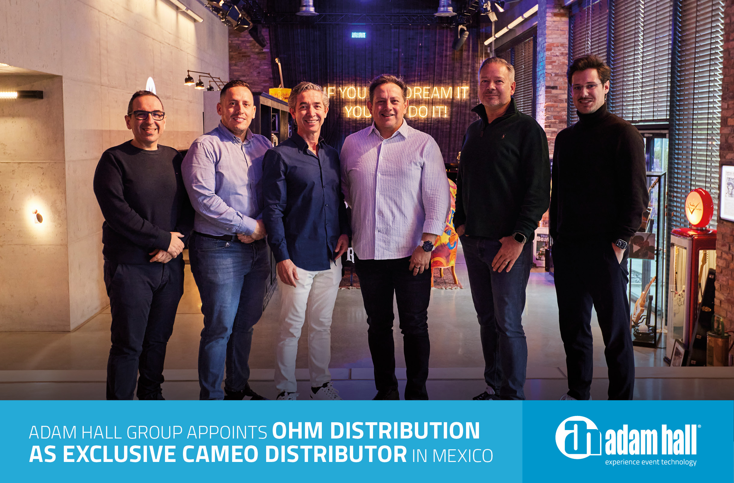 We appoint OHM Distribution as exclusive Cameo distributor in Mexico