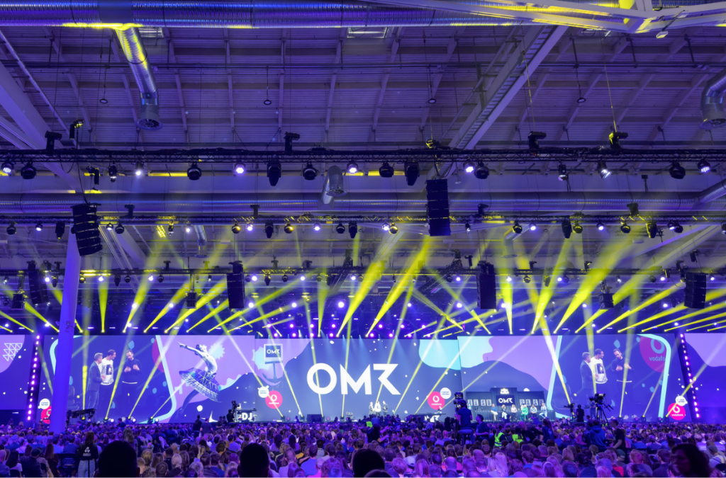 Weltpremiere auf dem OMR Festival – PRG setzt auf den Cameo ORON® H2 Phosphor-Laser Moving Head