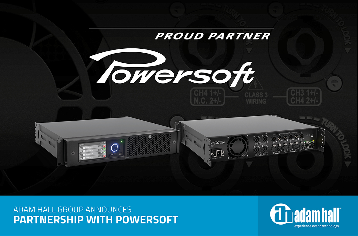 Adam Hall Group gibt Partnerschaft mit Powersoft bekannt – Führende Verstärker- und Signalverarbeitungstechnologie für die neue ADA Serie von LD Systems