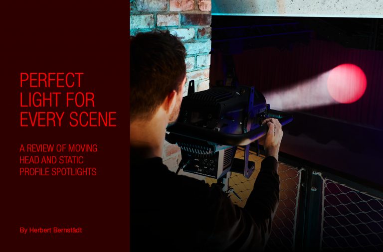Cameo Light profile spotlight and moving head compared – review by lighting specialist Herbert Bernstädt